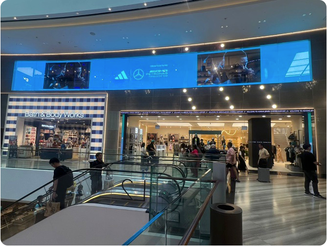 Adidas Jewel Changi Airport LED display